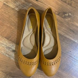 Born Mustard Braided Flats